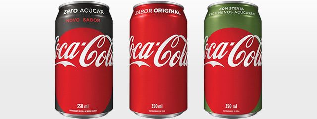 Novas latas da Coca-Cola